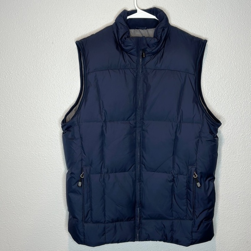 Eddie Bauer Premium Goose Down Vest Puffer Quilted Full Zip Pockets sz Tall M